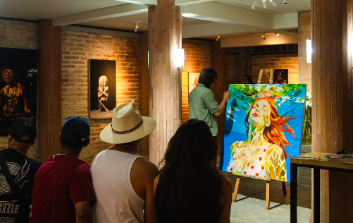 Live art installation performed by Luis Lepe was presented by PV Art Week