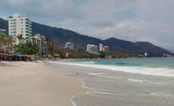 Camarones Beach Raised Red Flag, Under Yellow Remain Other Six