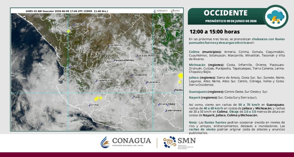 High Probability of Rain This Afternoon and Evening in Puerto Vallarta